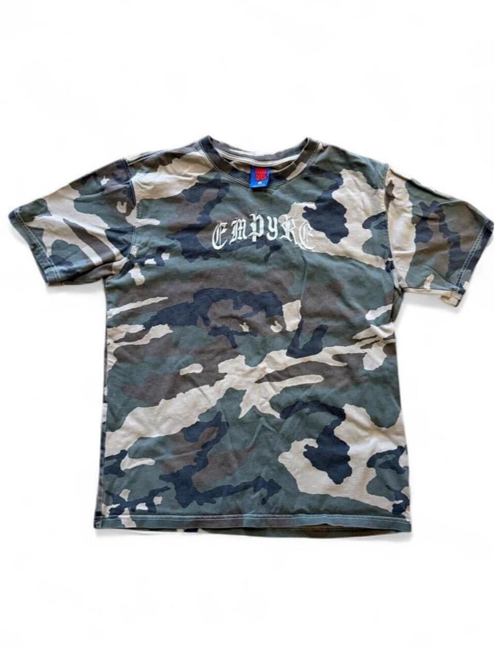Empyre Backwoods Camo Gothic Logo Tee M MEDIUM